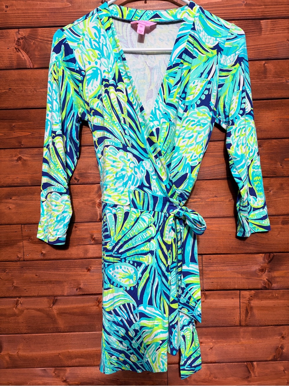 Lilly Pulitzer Karlie wrap romper "Drop Me a Lime”